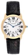 Cartier Herreklokke W6700455 Ronde Sølvfarget/Lær Ø36 mm