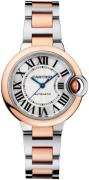 Cartier Dameklokke W2BB0023 Ballon Blue Sølvfarget/18 karat rosé