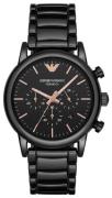 Emporio Armani Herreklokke AR1509 Dress Sort/Keramik Ø43 mm