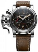 Graham Chronofighter Fortress Herreklokke 2CRBS.B10A Sort/Lær Ø43 mm