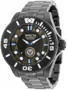 Invicta Herreklokke 34772 Sort/Stål Ø47 mm