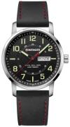 Wenger 99999 Herreklokke 01.1541.101 Sort/Lær Ø42 mm