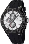 Festina Multifunction Herreklokke F20341-1 Hvit/Gummi Ø44.5 mm