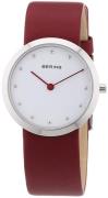 Bering Classic Dameklokke 10331-604 Hvit/Lær Ø31 mm