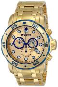 Invicta Pro Diver Herreklokke 80069 Gulltonet/Gulltonet stål Ø48 mm