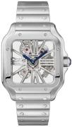 Cartier Santos De Cartier Herreklokke WHSA0007 Skjelettkuttet/Stål