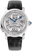 Cartier Rotonde De Cartier Herreklokke W1556209 Sølvfarget/Lær Ø45