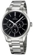 Festina Herreklokke F16810-2 Sort/Stål Ø44 mm