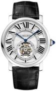 Cartier Rotonde De Cartier Herreklokke W1556216 Sølvfarget/Lær Ø40