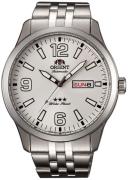 Orient 3 Star Herreklokke RA-AB0008S19B Antikkhvit/Stål Ø43 mm