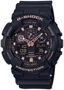 Casio G-Shock Herreklokke GA-100GBX-1A4ER LCD/Resinplast Ø51.2 mm