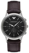 Emporio Armani Herreklokke AR2482 Dress Sort/Lær Ø43 mm