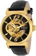 Invicta Herreklokke 30463 Objet D Art Sort/Lær Ø41 mm