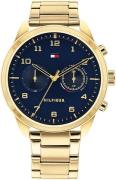 Tommy Hilfiger Herreklokke 1791783 Blå/Gulltonet stål Ø44 mm