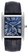 Cartier Herreklokke WSTA0010 Tank MC Blå/Lær