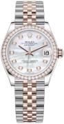 Rolex Dameklokke 278381RBR-0026 Datejust 31 Hvit/18 karat rosé gull