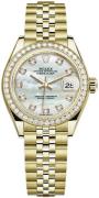 Rolex Dameklokke 279138RBR-0016 Lady-Datejust 28 Hvit/18 karat gult