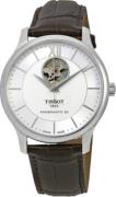 Tissot Herreklokke T063.907.16.038.00 Tradition Sølvfarget/Lær Ø40