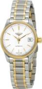 Longines Dameklokke L2.128.5.12.7 Master Hvit/18 karat gult gull