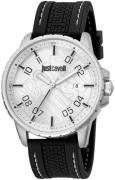 Just Cavalli Herreklokke JC1G165P0015 Young Sølvfarget/Gummi Ø44 mm