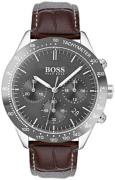 Hugo Boss Herreklokke 1513598 Talent Grå/Lær Ø42 mm