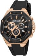 Roberto Cavalli by Franck Muller Herreklokke RV1G123P1021 Sort/Gummi