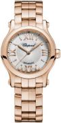 Chopard Dameklokke 274893-5013 Happy Sport Sølvfarget/18 karat rosé