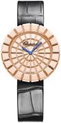 Chopard Dameklokke 124015-5001 Ice Cube Rosegullfarget/Lær Ø36 mm