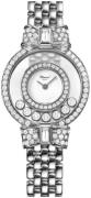 Chopard Dameklokke 205596-1001 Ladies Happy Diamonds Hvit/18 karat