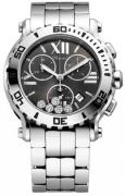 Chopard Dameklokke 288499-3008 Happy Sport Chronographe Sort/Stål