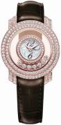 Chopard Dameklokke 209245-5001 Ladies Happy Diamonds Hvit/Lær Ø30 mm