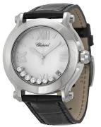 Chopard Dameklokke 278475-3002 Happy Sport Hvit/Lær Ø36 mm