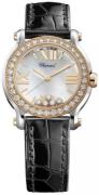 Chopard Dameklokke 278509-6006 Happy Sport Hvit/Lær Ø30 mm