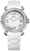 Chopard Dameklokke 278475-3018 Happy Sport Hvit/Gummi Ø36 mm