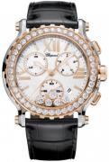 Chopard Dameklokke 288506-6001 Happy Sport Lær Ø42 mm