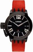 U-Boat Dameklokke 7123 Classico Sort/Gummi Ø42 mm