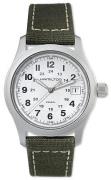 Hamilton Herreklokke H68411853 Khaki Sølvfarget/Lær Ø38 mm