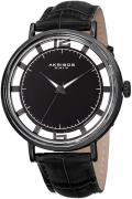 Akribos XXIV Herreklokke AK860BK Sort/Lær Ø43 mm