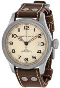 Hamilton Herreklokke H60455593 Khaki Field Beige/Lær Ø42 mm