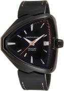 Hamilton Herreklokke H24585731 American Classic Ventura Sort/Lær