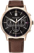 Tommy Hilfiger Herreklokke 1791631 Sort/Lær Ø44 mm