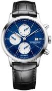 Baume & Mercier Herreklokke MOA10373 Classima Blå/Lær Ø42 mm