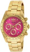 Invicta Dameklokke 18255 Speedway Rosa/18 karat gult gull Ø39.5 mm