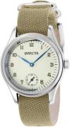 Invicta Herreklokke 37071 Vintage Beige/Tekstil Ø33 mm