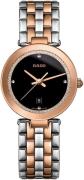 Rado Dameklokke R48873173 Florence Sort/Rose-gulltonet stål Ø28 mm