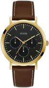 Guess Herreklokke W1044G1 Iconic Sort/Lær Ø44 mm