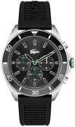 Lacoste Herreklokke 2011152 Tiebreaker Sort/Gummi Ø44 mm