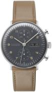 Junghans Herreklokke 27/4501.05 Max Bill Grå/Lær Ø40 mm