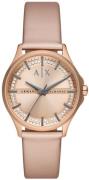 Armani Exchange Dameklokke AX5272 Lady Hampton Rosegullfarget/Gummi