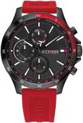 Tommy Hilfiger Herreklokke 1791722 Bank Sort/Gummi Ø46 mm